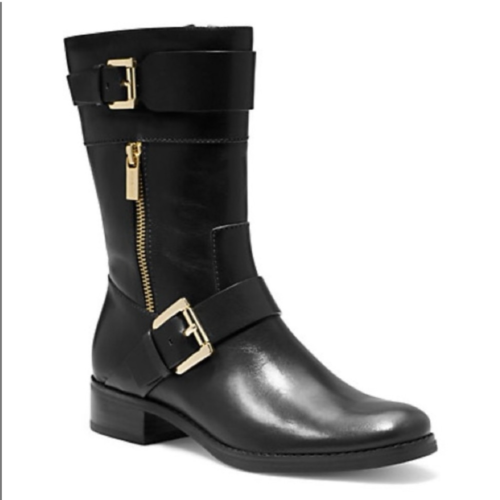 Michael Kors Gansevoort leather moto boots - Sz 7